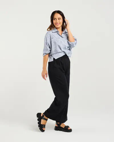 Model wearing Floral Check Heidi Shirt By Zafina Available at Beetees Nelson
